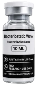 Bacteriostatic Water 10mL – lyophilised research peptide vial, Aussie Peptide Co