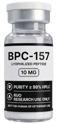 BPC-157 10mg – lyophilised research peptide vial, Aussie Peptide Co