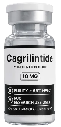Cagrilintide 10mg – lyophilised research peptide vial, Aussie Peptide Co