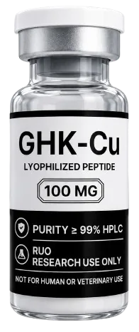 GHK-Cu 100mg – lyophilised research peptide vial, Aussie Peptide Co