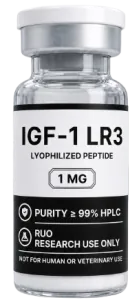 IGF-1 LR3 1mg – lyophilised research peptide vial, Aussie Peptide Co