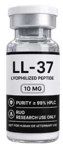 LL-37 10mg – lyophilised research peptide vial, Aussie Peptide Co