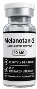 Melanotan-2 10mg – lyophilised research peptide vial, Aussie Peptide Co