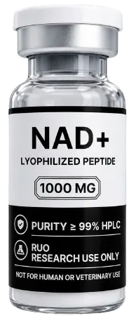 NAD+ 1000mg – lyophilised research peptide vial, Aussie Peptide Co