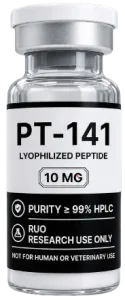 PT-141 10mg – lyophilised research peptide vial, Aussie Peptide Co