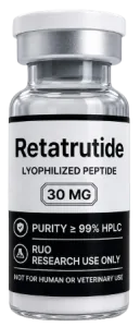 Retatrutide 30mg – lyophilised research peptide vial, Aussie Peptide Co