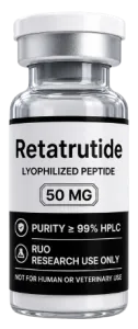 Retatrutide 50mg – lyophilised research peptide vial, Aussie Peptide Co