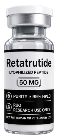 Retatrutide 50mg – lyophilised research peptide vial, Aussie Peptide Co