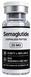 Semaglutide 20mg – lyophilised research peptide vial, Aussie Peptide Co