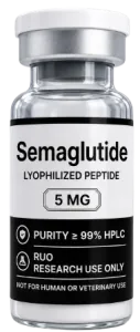 Semaglutide 5mg – lyophilised research peptide vial, Aussie Peptide Co