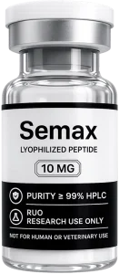 Semax 10mg – lyophilised research peptide vial, Aussie Peptide Co