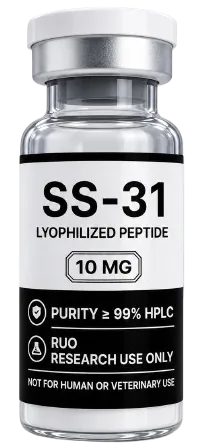 SS-31 10mg – lyophilised research peptide vial, Aussie Peptide Co