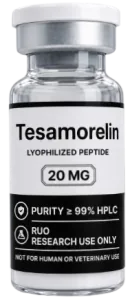 Tesamorelin 20mg – lyophilised research peptide vial, Aussie Peptide Co