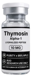 Thymosin Alpha-1 10mg – lyophilised research peptide vial, Aussie Peptide Co
