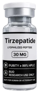 Tirzepatide 30mg – lyophilised research peptide vial, Aussie Peptide Co