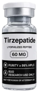 Tirzepatide 60mg – lyophilised research peptide vial, Aussie Peptide Co